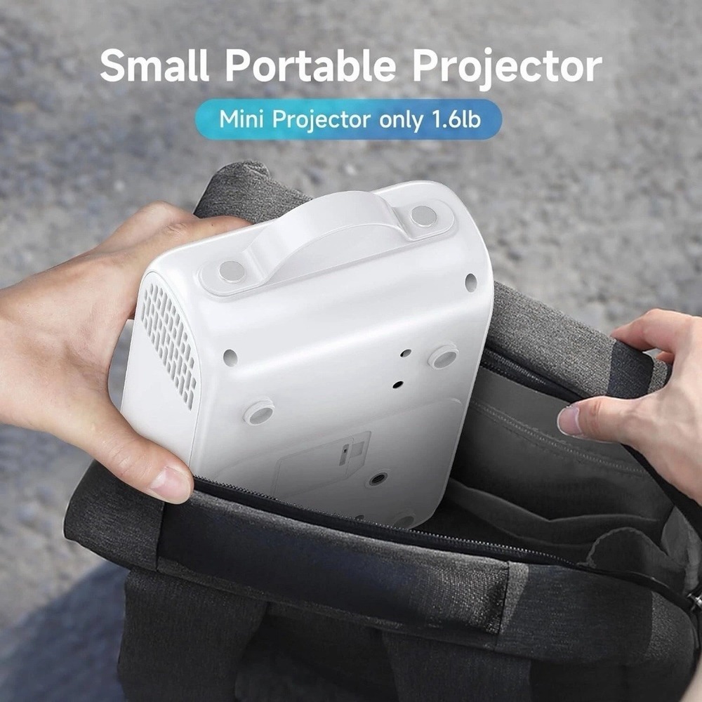 XIWBSY Mini Projector 5G WiFi Portable Projector with Bluetooth Keystone - Picture 2 of 9